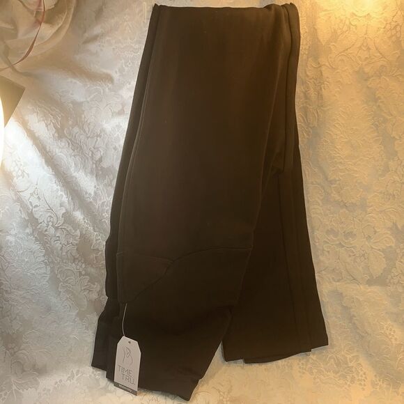 Time And Tru Maternity Medium 8-10 Black Comfort Leggings Rayon Nylon Spandex - Picture 2 of 6